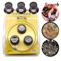 1set Watch Magnifier Tool Eye Loupe Loop Magnifier Magnifying Glass Jewelry Magnifying Tools 5X 10X 15X Watchmaker Tools
