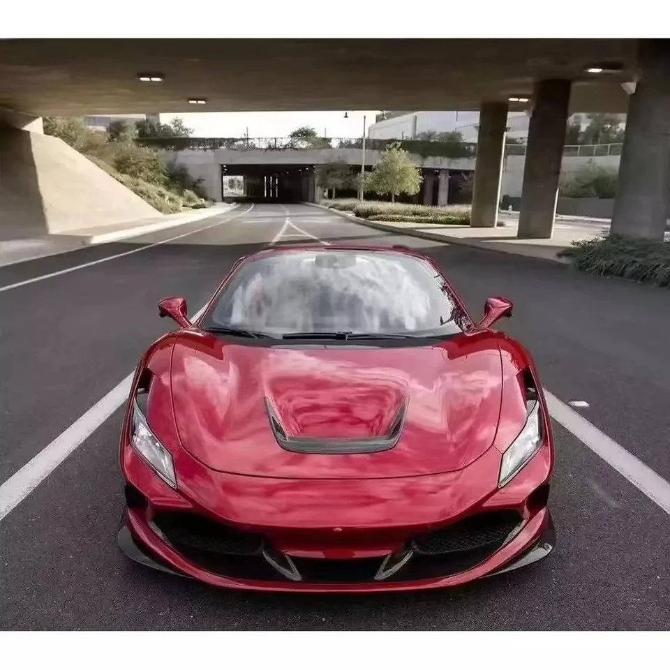 Suitable for Ferrar F8 Modified Novitec Dry Carbon Fiber Front Lip Hood Tuyere Trim Side Skirt Rear Lip Tail Wing Body Kit