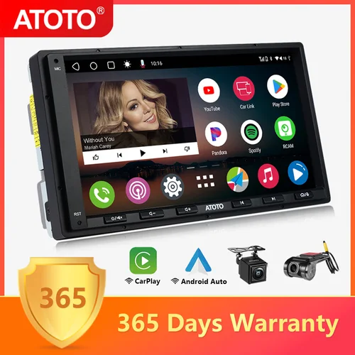 ATOTO Universal 7 pulgadas Android coche estéreo doble 2 Din reproductor Multimedia pantalla Carplay Android Auto 2Din Bluetooth Radio A6