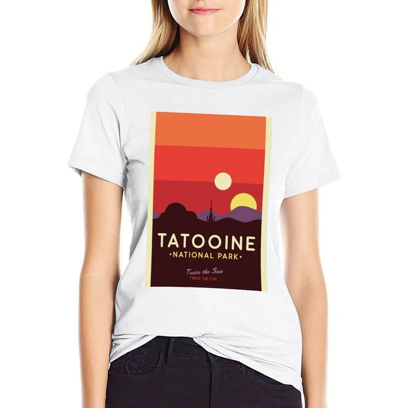 

Tatooine National Park T-shirt summer clothes plus size tops anime clothes Women t-shirts