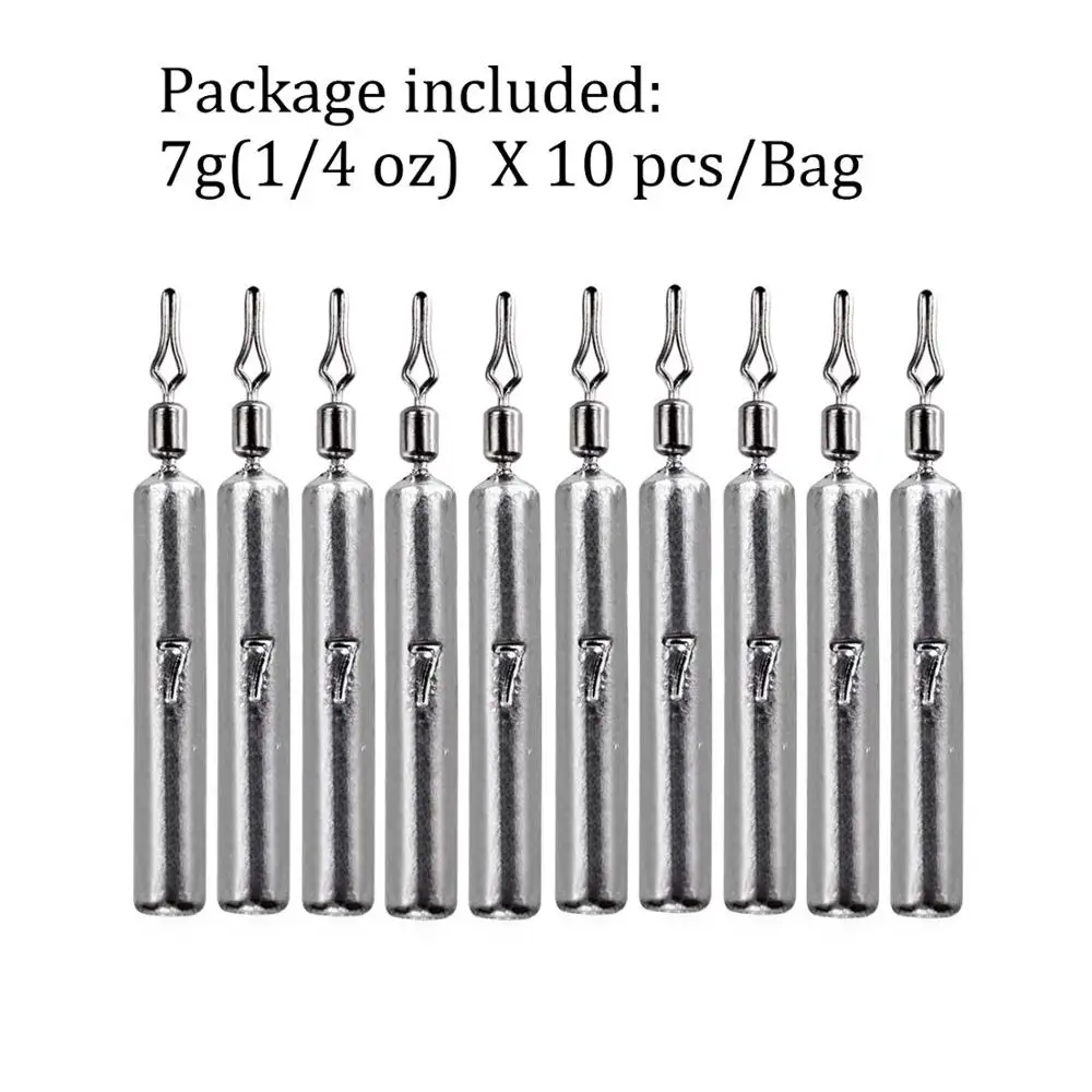 10 Stück Angelblei 3,5g 5g 7g 10g 14g 20g Drop-Shot-Gewichte Angelzubehör