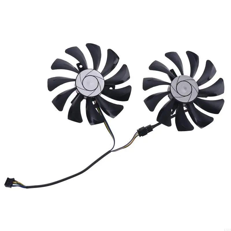 LX0B 1 Pair 85mm HA9010H12F-Z 4Pin Cooler Fan Replacement for MSI 1060 OC 6G 960 P106-100 P106 GTX1060 GTX960