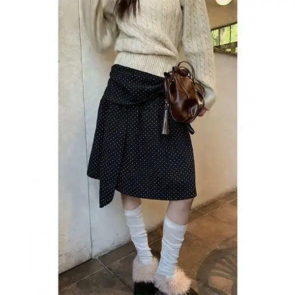 Polka Dot Skirt Y2k 2000s Vintage Harajuku Korea Midi Skirt Punk Summer Hot Girl Fashion Elegant Women's Skirts Basics Hot Girl