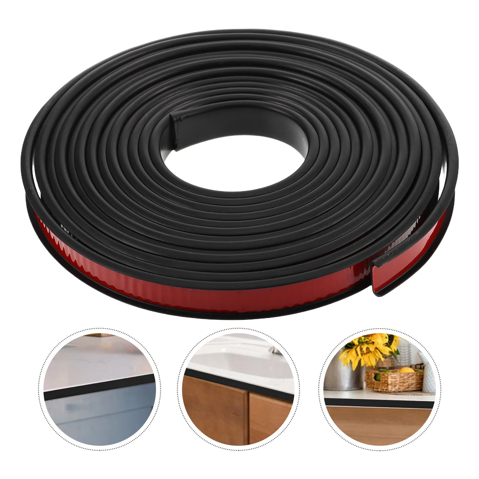 

Self Adhesive U Shaped Edge Trim for Wood Cabinets Double Layer Board Sealing Peel and Stick Molding Trim for Furniture