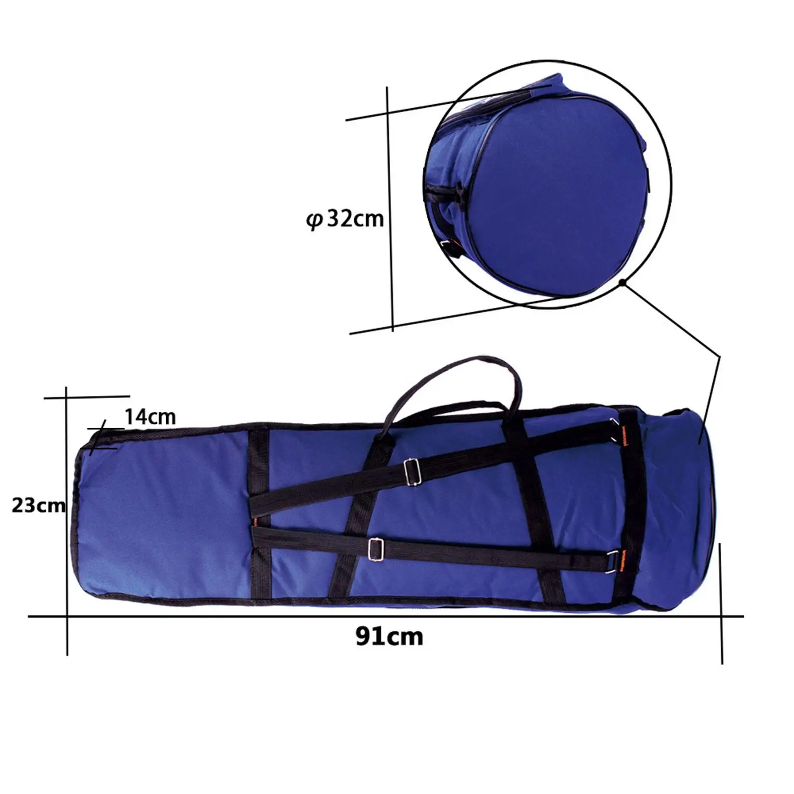 Trombone Gig Bag Waterproof Trombone Shoulders Bag Tenor Trombone Carry Bag Backpack for Beginer Travel Accessories Pocket