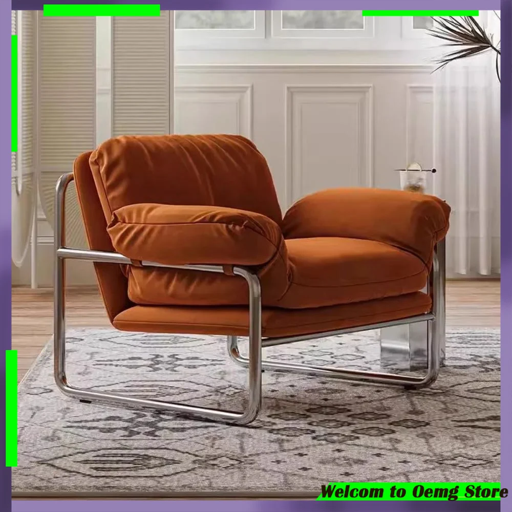 

Nordic Style Metal Lounge Chair For Living Room Balcony Modern Design Comfortable Back Support Stylish Seating For Adults Mueble