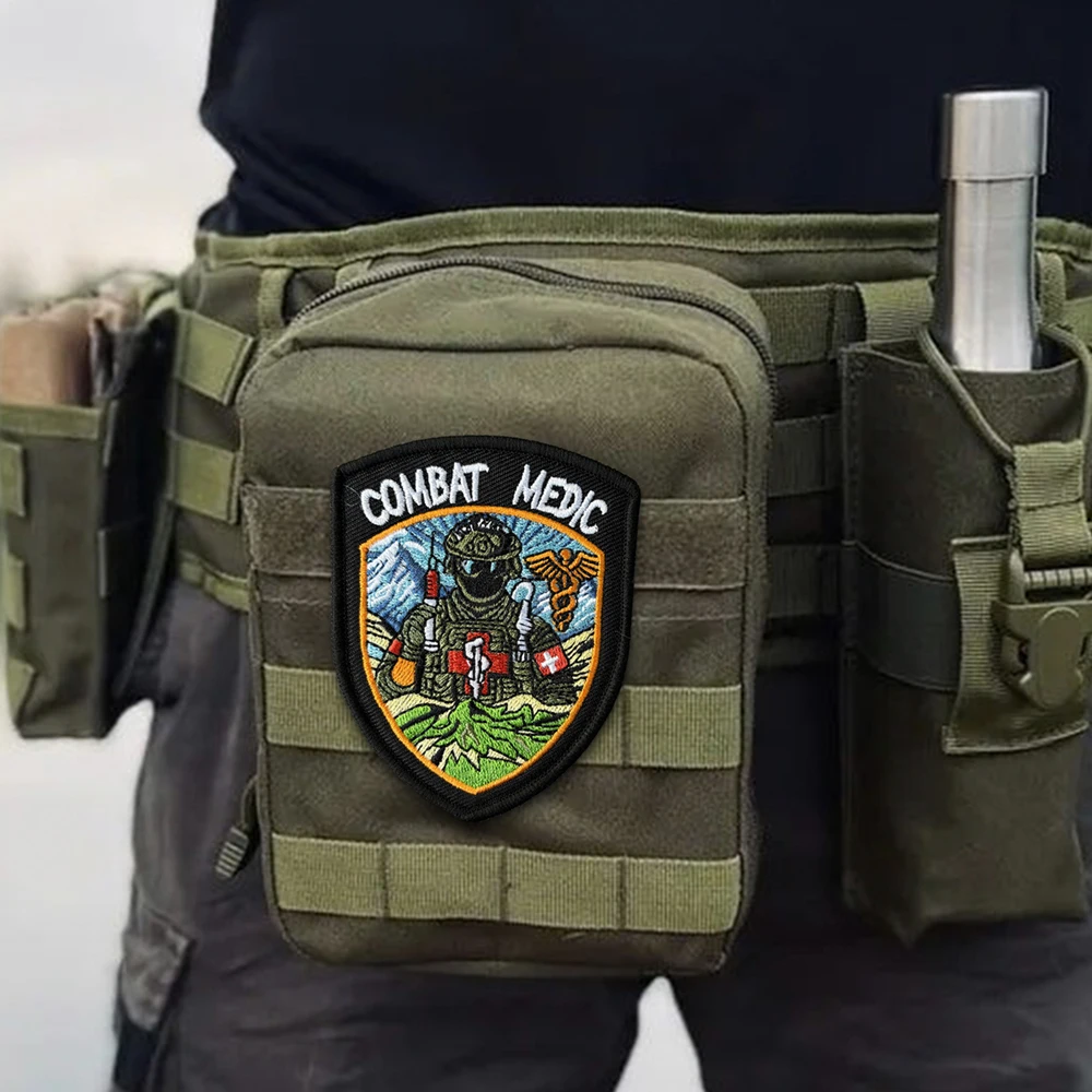 Parche táctico serpiente militar bordado con velcro para ropa - imagen 4