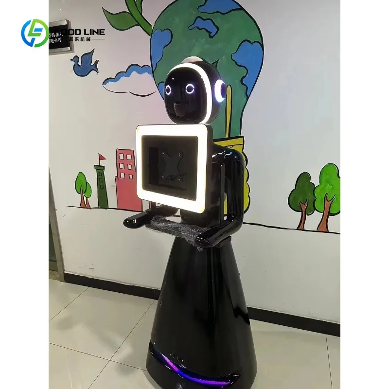 Smart Roaming Photo Booth Robot 360 Automatic Rotation with Photo Printing Function All in One IPad Selfie Station