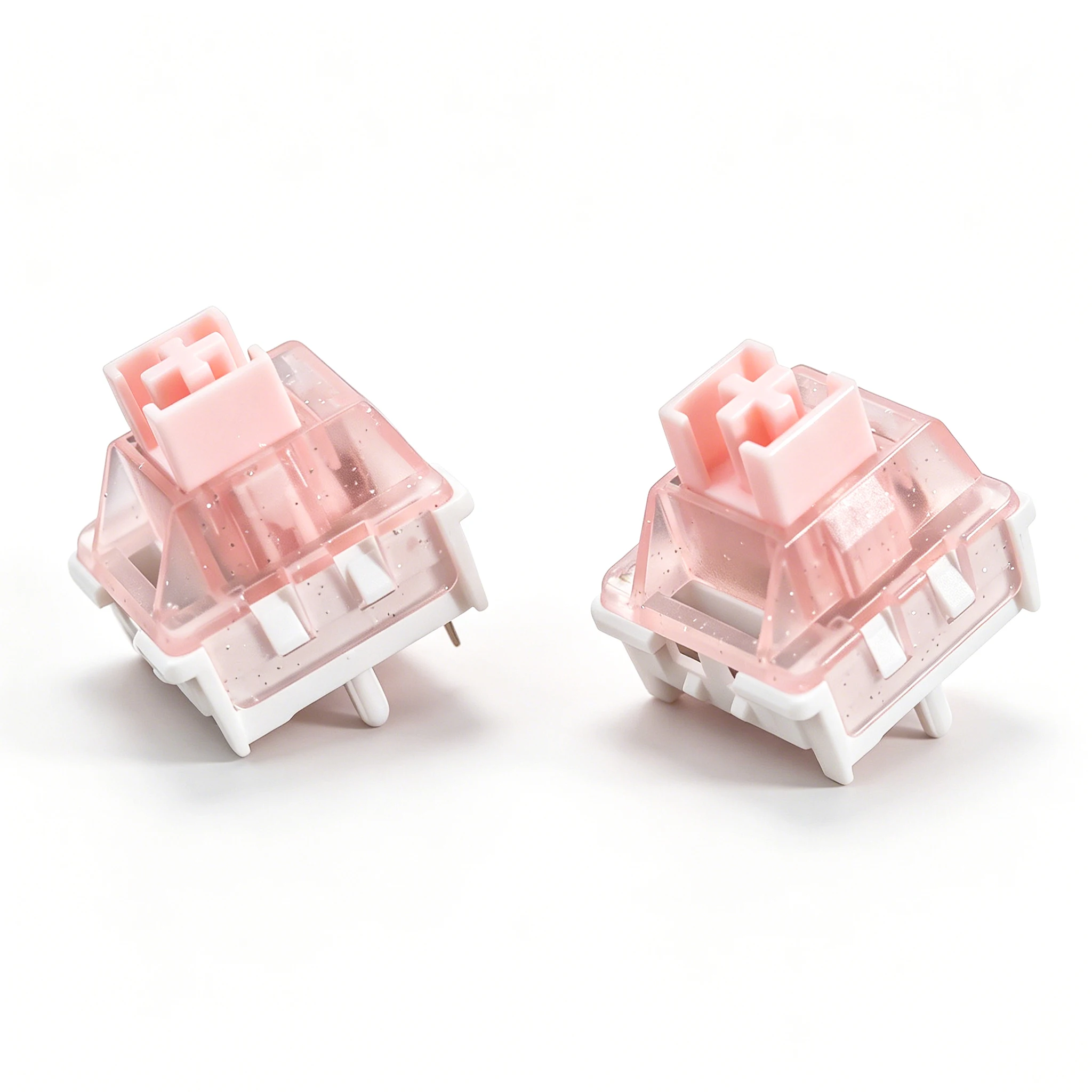 KBDiy Starry Sakura Switch 35gf 5-Pin Linear Creamy Switches Glitter Pink für individuelle DIY 60% Gaming mechanische Tastaturen mit POM-Stiel – Detail 9