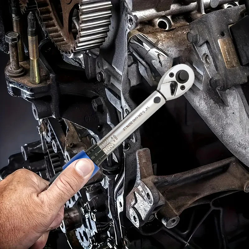 

1/4 torque wrench, preset force wrench and professional tools for car maintenance are easy to use