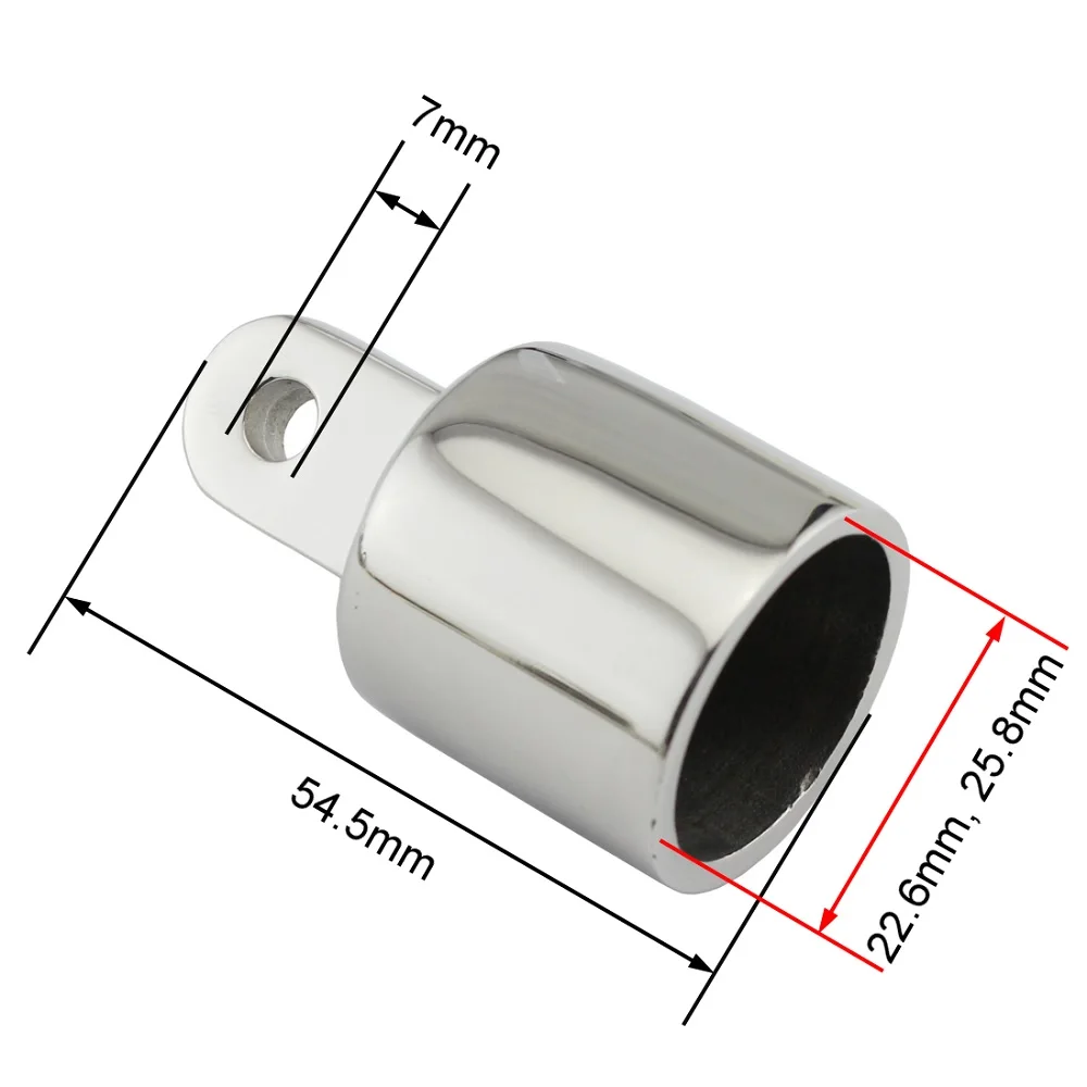 2 шт. верхняя крышка из нержавеющей стали 316, фитинги для бимини 22 мм 25 мм, зеркальная полировка для перил палубы морской лодки, аксессуары для фурнитуры для яхт
