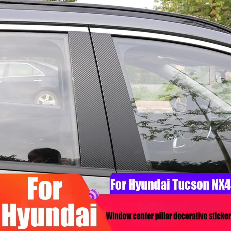 

For Hyundai Tucson NX4 2021 2022 2023 2024 2025 car window ABCD pillar decorative stickers car exterior decoration products