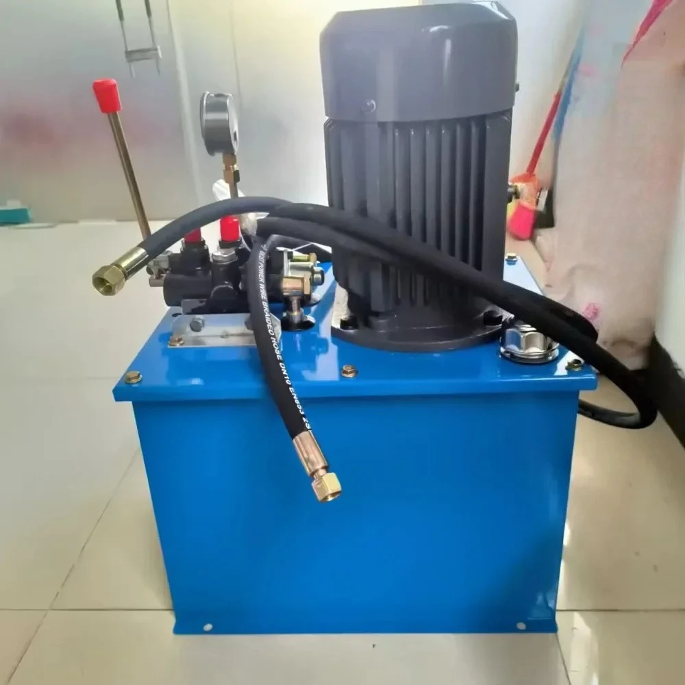 نظام الأسطوانة الهيدروليكية تجميع كامل مع صمام يدوي ومضخة تروس للآلات الصناعية