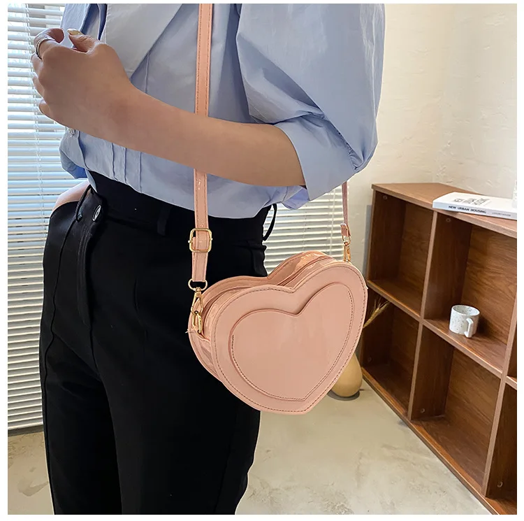 Fashion Heart Shape Crossbody Bags for Women New Solid Pu Leather Shoulder Bag Casual Ladies Handbags Designer Women Bags сумка