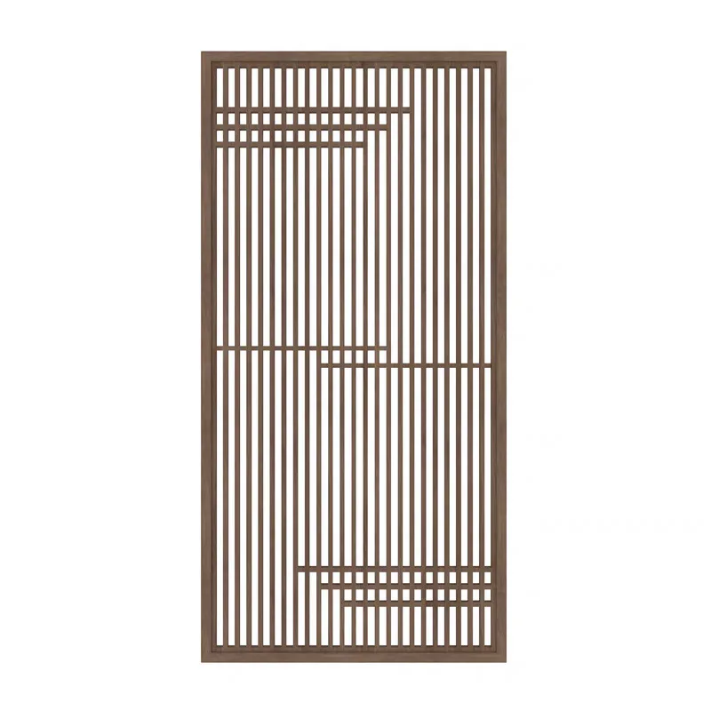 Through the hall partition screen living room Chinese Song Dynasty aesthetics solid wood grille entrance door feng shui blocking