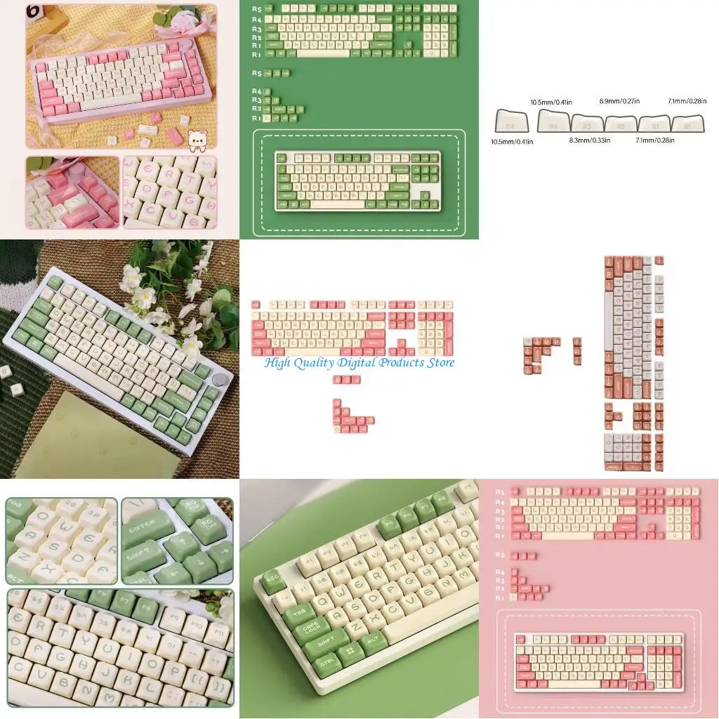 

U2JE Keycaps Set Bear Double Shot Molded Keycap 122Pcs Thick PBT for Gaming Mechanical Keyboard Keycap