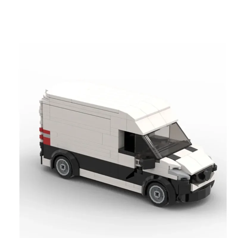 NEW MOC-134747 Speed Champion Car Toy Building Block Model 326PCS White Van Model Ornament Puzzle Boy Toy Birthday ChristmasGift