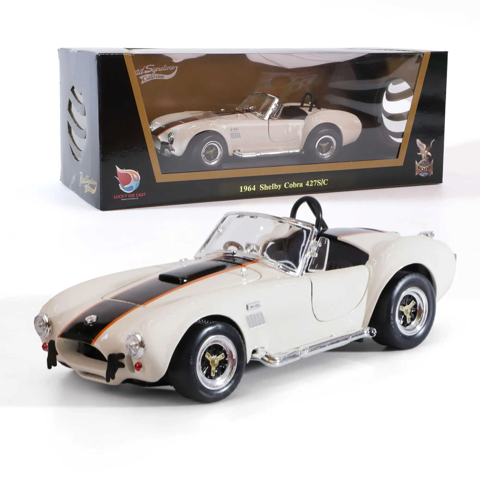 

Литая под давлением модель Shelby Cobra 427S/C в масштабе 1:18 1964, спортивные автомобили из сплава премиум-класса с витриной, коллекционное издание (белый)
