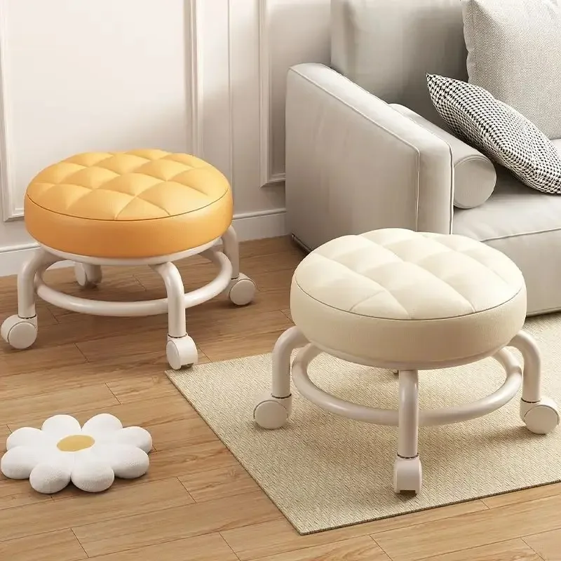 Premium Rolling Child Stool – Multi-Functional Shoe Changing Seat With Universal Wheels. Space-Saving & Stylish