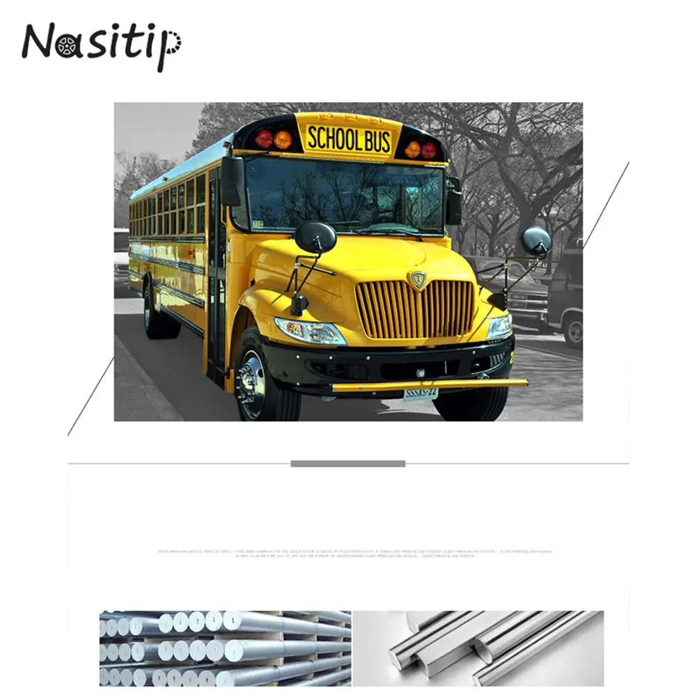 NASITIP 1:43 Alloy Classic  School  Bus  Model 14cm Yellow Children Pull Back Car Toy Decoration