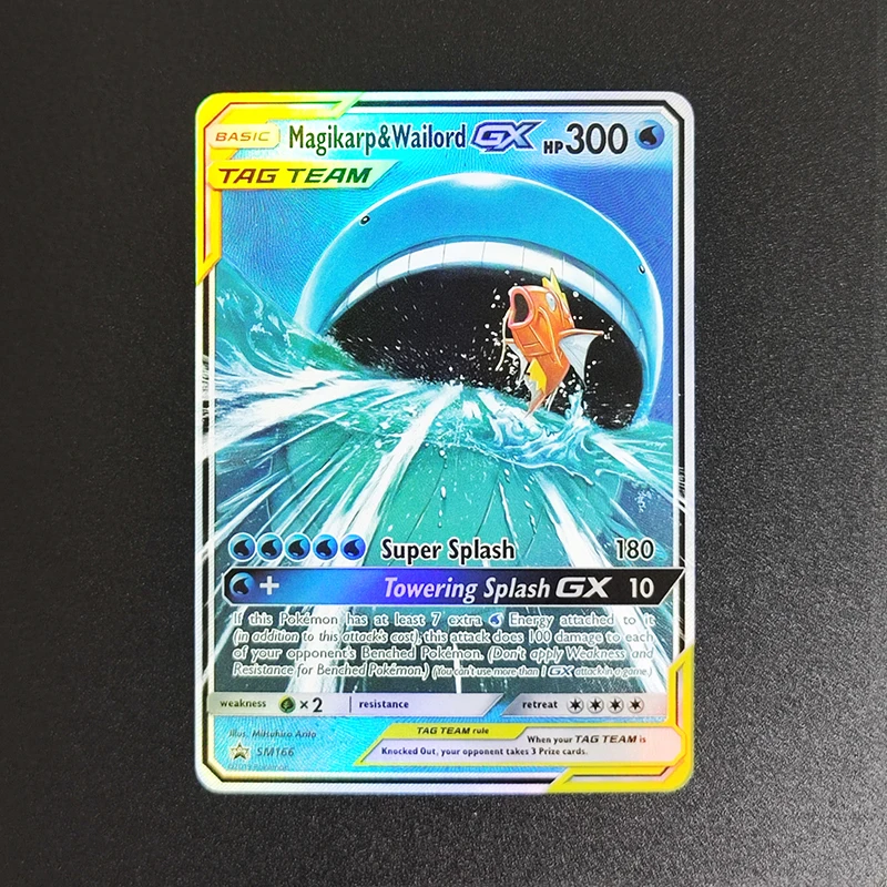9 Uds DIY PTCG Inglés Moltres Zapdos Articuno Pikachu Zekrom GX sol y luna estrella negra promoción Hobby colección tarjeta Flash juguete