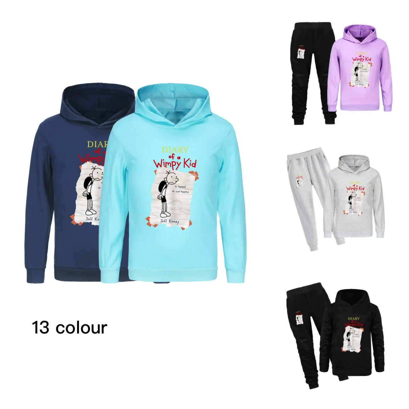 Kids Fashion Horror Diary Of A Wimpy Kid World Book Day Sweaters Baby Girls Hoody Sweatshirts Boys Long Sleeve Coats Jumper4225