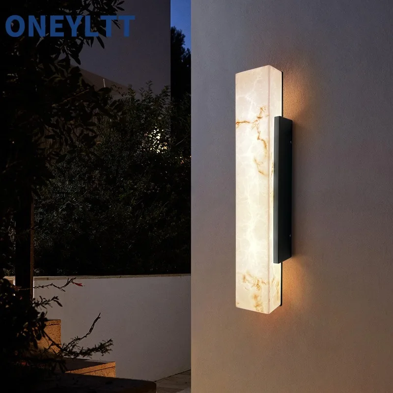 

Outdoor imitation marble wall lamp, courtyard lamp, gate waterproof villa exterior wall lamp, outdoor column wall lamp