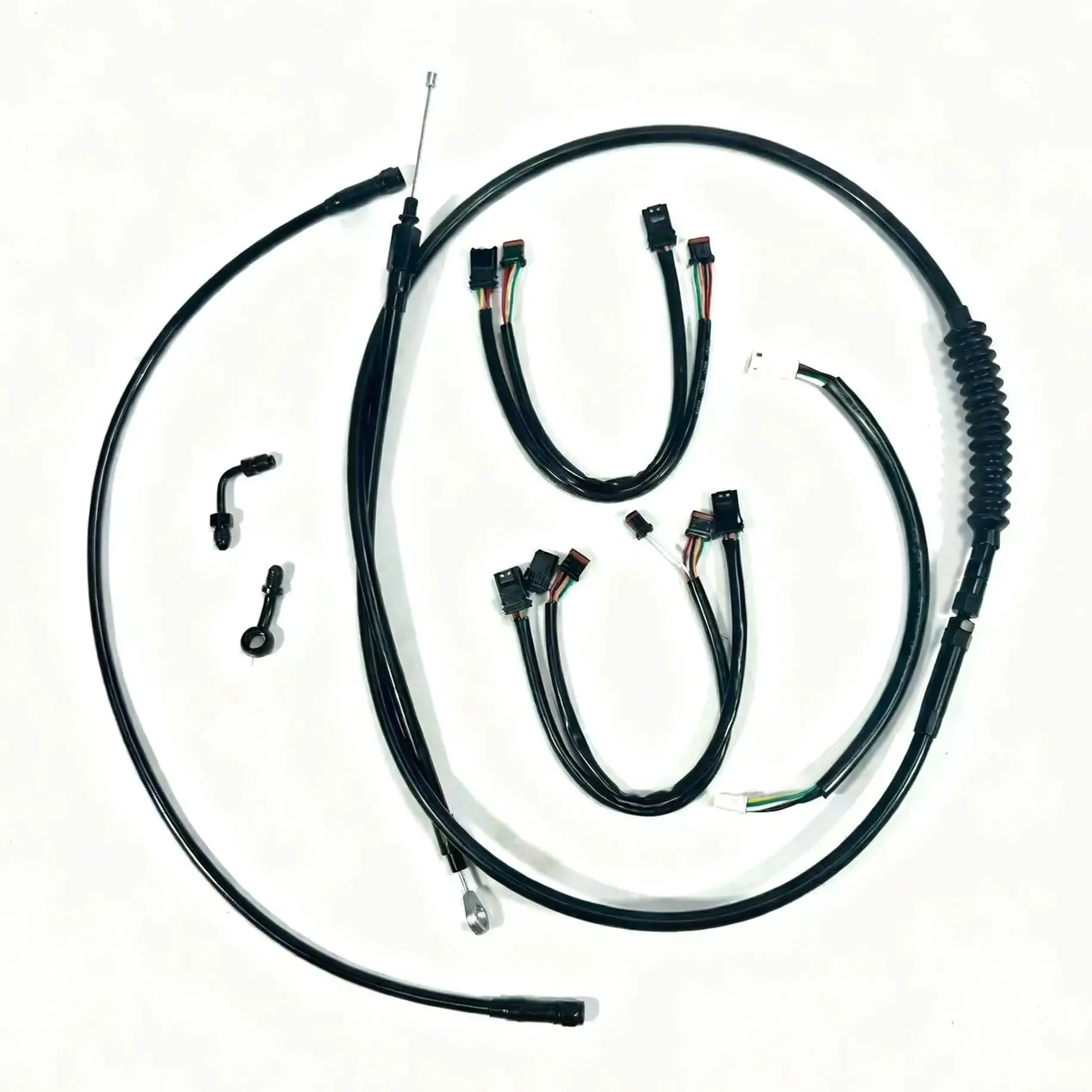 

Motorcycle Extension Cable Kit Clutch Cable Wire Harness For Harley Fat Boy Low Rider S ST Street Bob Heritage Breakout Deluxe