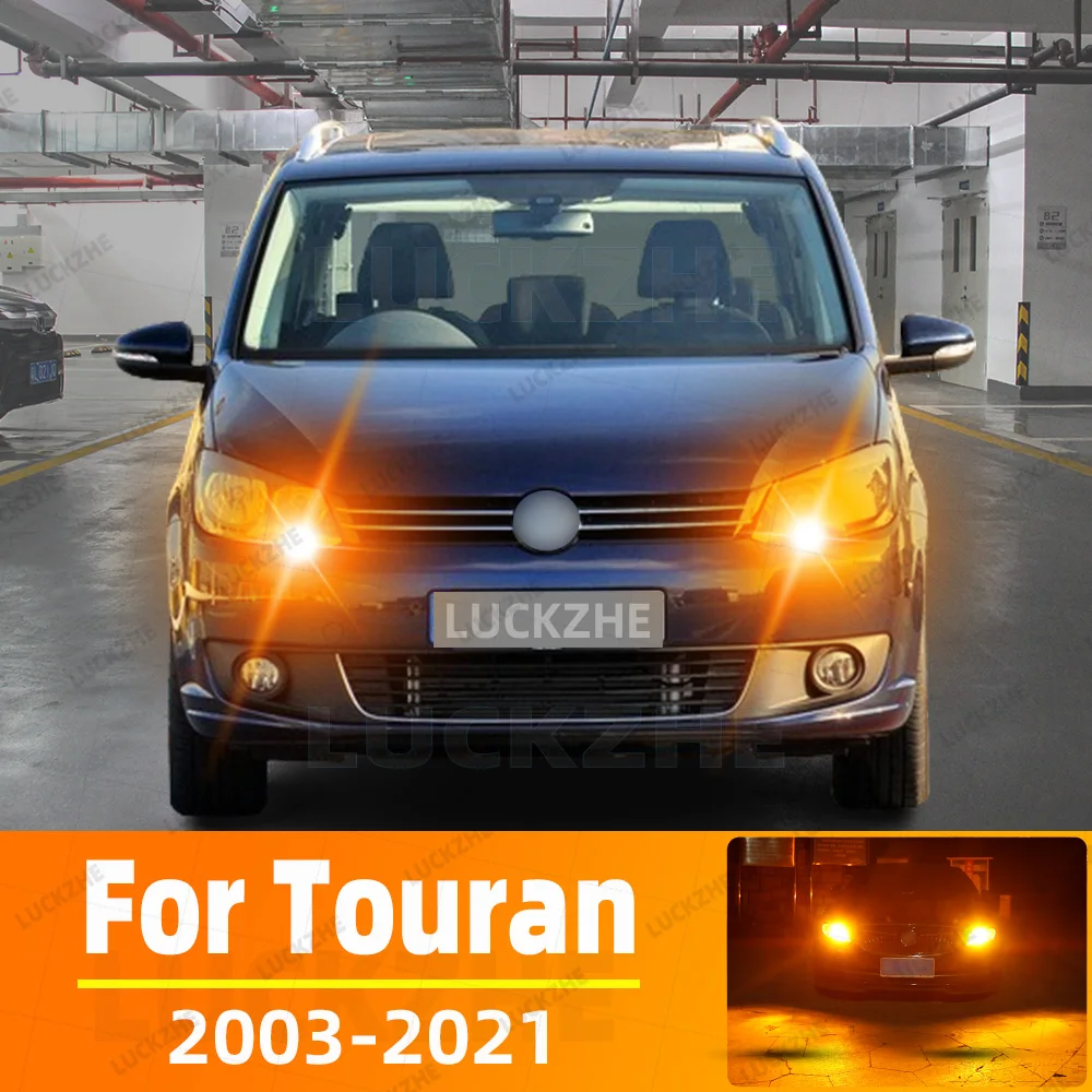 

2×Car LED Turn Signal Direction Indicator Lamp Lights Bulbs Amber Front/Rear For Volkswagen VW Touran 1T1 1T2 1T3 5T1 2003-2021