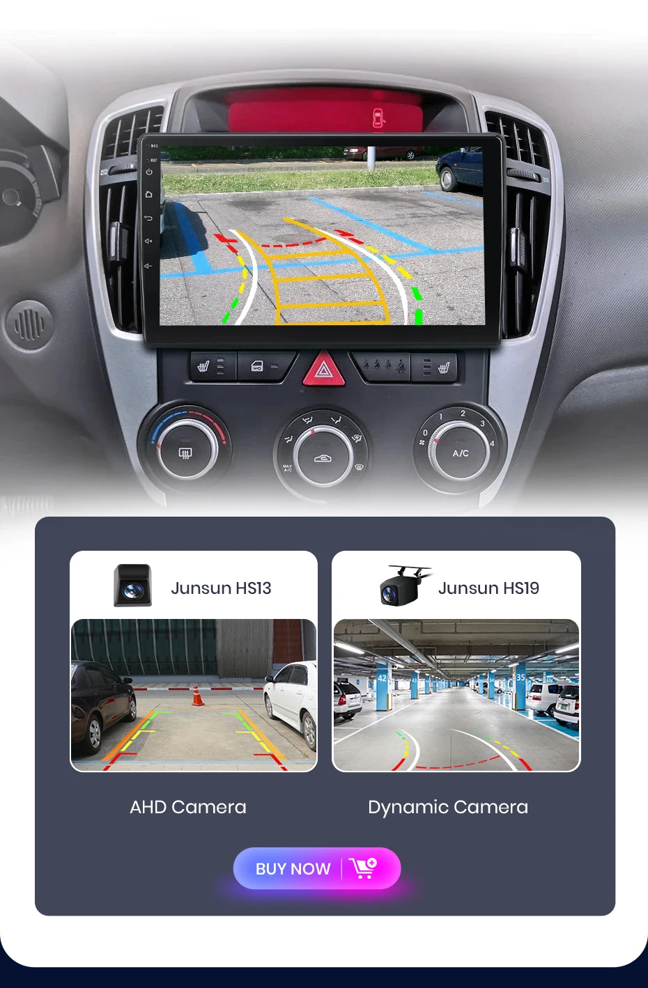 Junsun Wireless Carplay Android Auto Autoradio für Kia Ceed 2007-2009 GPS Multimedia 2 Din – Detail 16