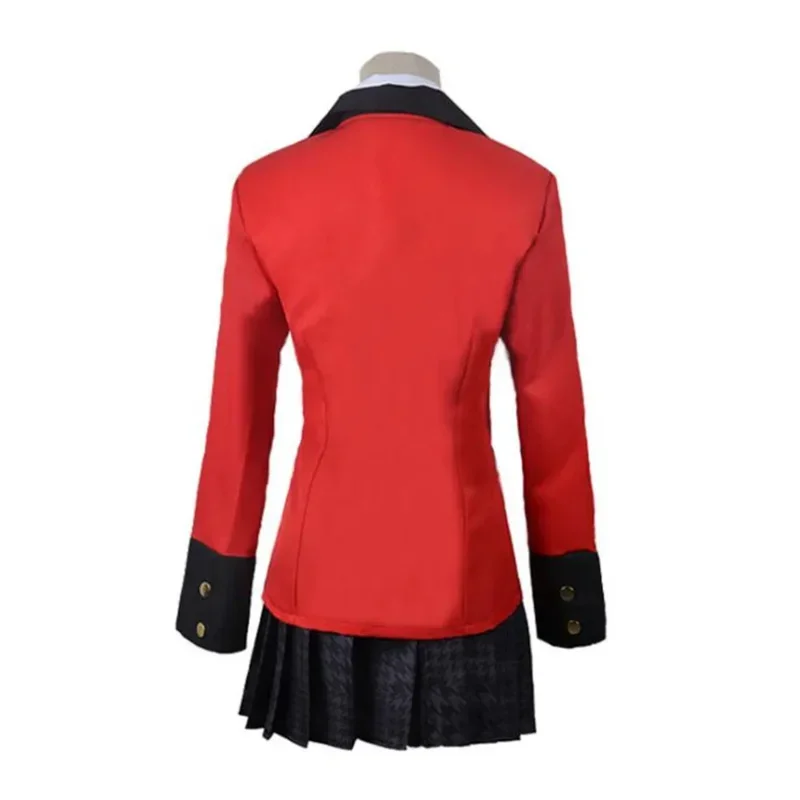 A Kakegurui Jabami Yumeko Cosplay Costume Halloween Sayaka Compulsive Gambler Anime Girl Pleated Skirt Uniform Full Set