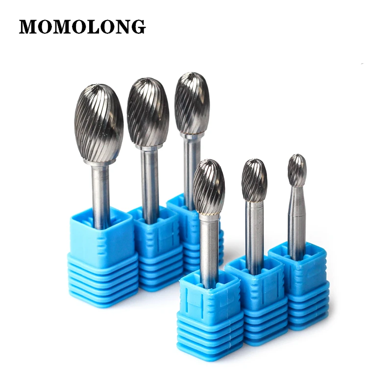 E Type Tungsten Carbide Rotary File Tools Point Burr Die Grinder Abrasives Head Drill Milling Carving Bit Tools