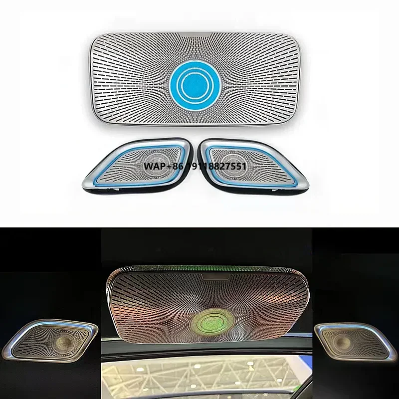 64 Colour LED Car Roof Illuminated Speaker for  S-Class W223 S450L S500 4D Rotating Tweeter Speaker Cover Horn Lamp