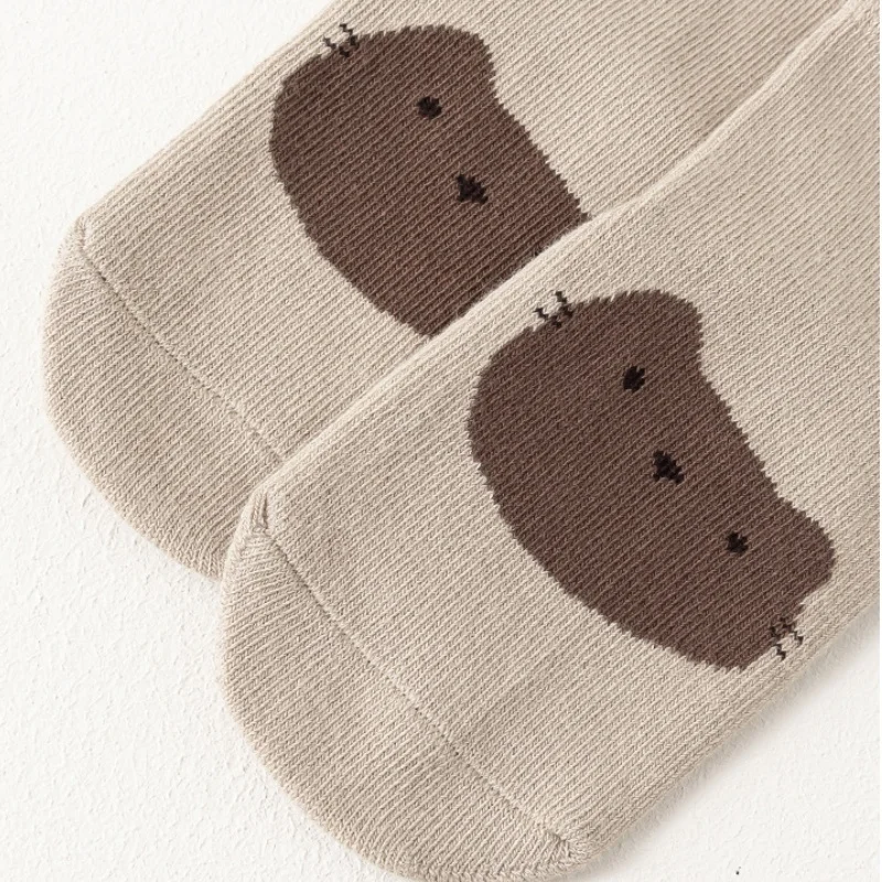 Chaussettes coordonnantes unisexes pour bébés, chaussettes de sol pour tout-petits, dessin animé animal, printemps, nouveau, 2023