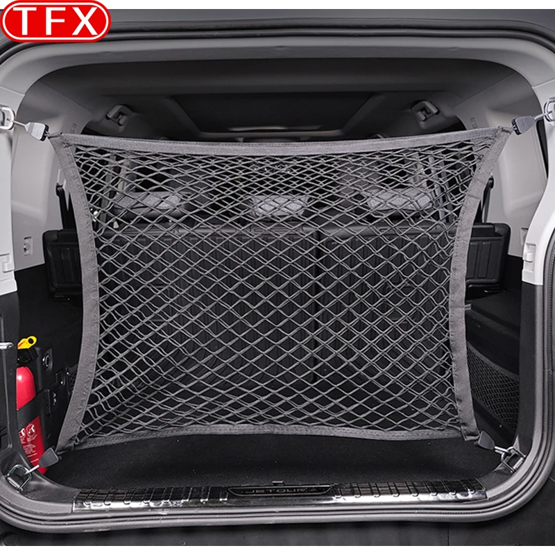 For Chery Jetour T2 2024 2023 Car Styling Trunk Storage Net Pocket Luggage Anti Slip Fixing Trunk Storage Net Auto accessories