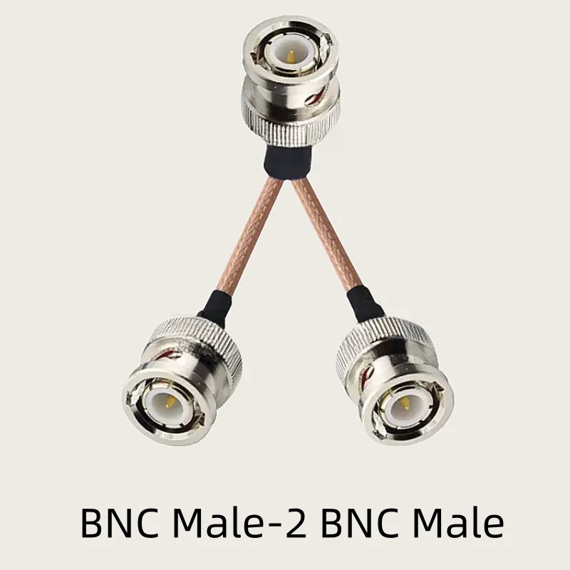 BNC TNC N Male Female to 2X N BNC TNC Male Y-shaped splitter combiner tail fiber RG316 Cable
