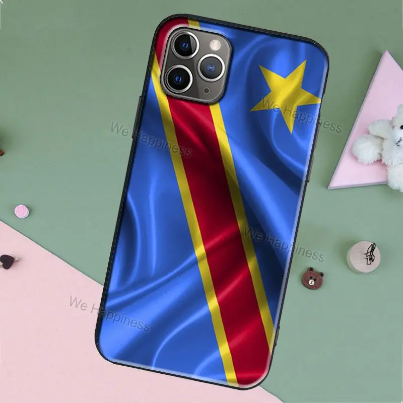 Congo Democratic Republic Flag Case For iPhone 7 8 Plus XR X XS MAX 11 12 Pro Max 13 mini 5S 6S SE 2020 Cover Coque