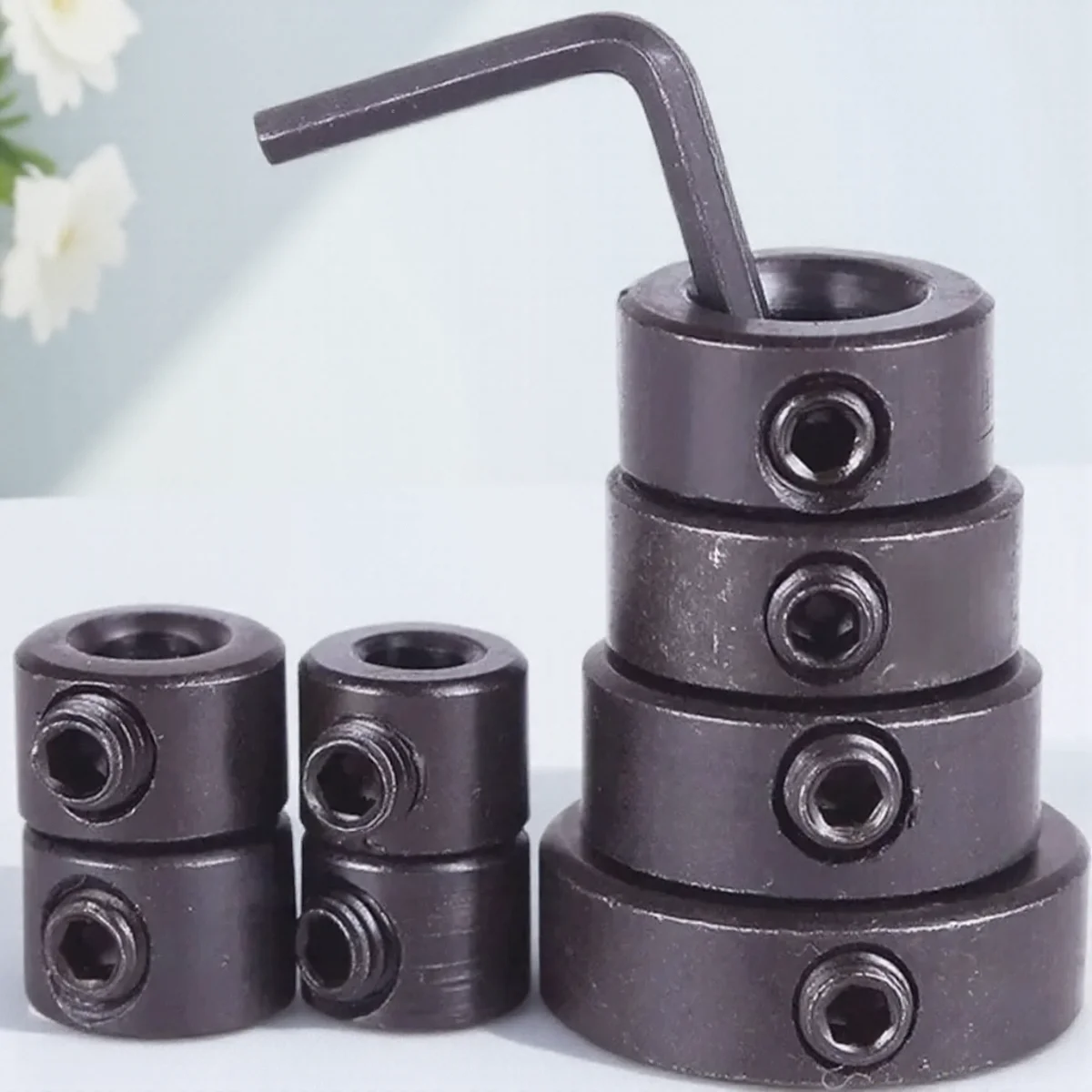 8 stücke Holzbearbeitung Bohrer Tiefe Stop Hülse 3mm-16mm Trephine Kopf Positionierer Ring für Holz Bohren werkzeuge Zubehör