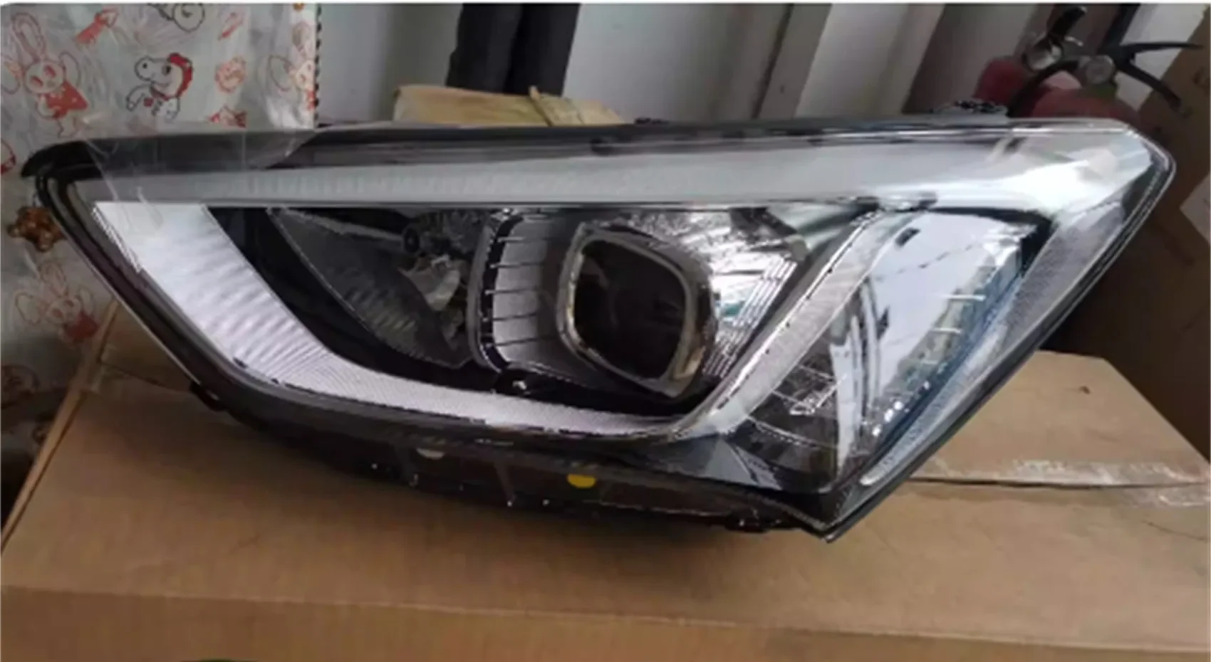 

Передняя светодиодная фара для Hyundai Grand Santa Fe DRL, дневные ходовые огни, указатель поворота