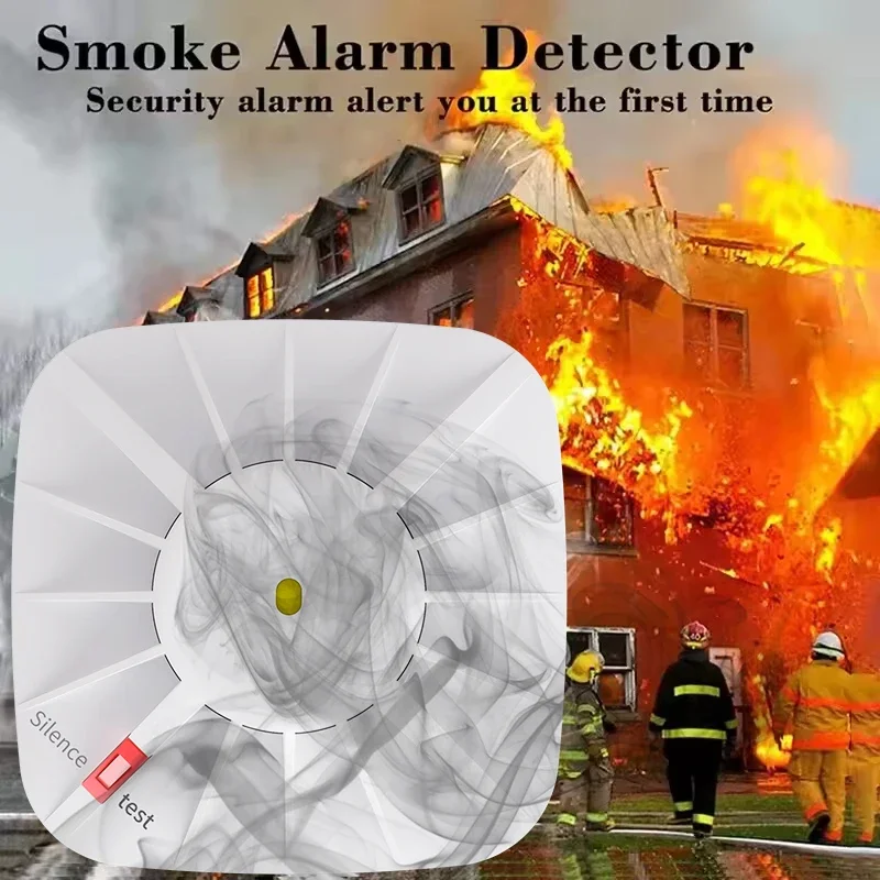 Smoke Detector Independent Sensor Smart Fire Alarm for Home Warehouse Security - Fire Protection Life Saver