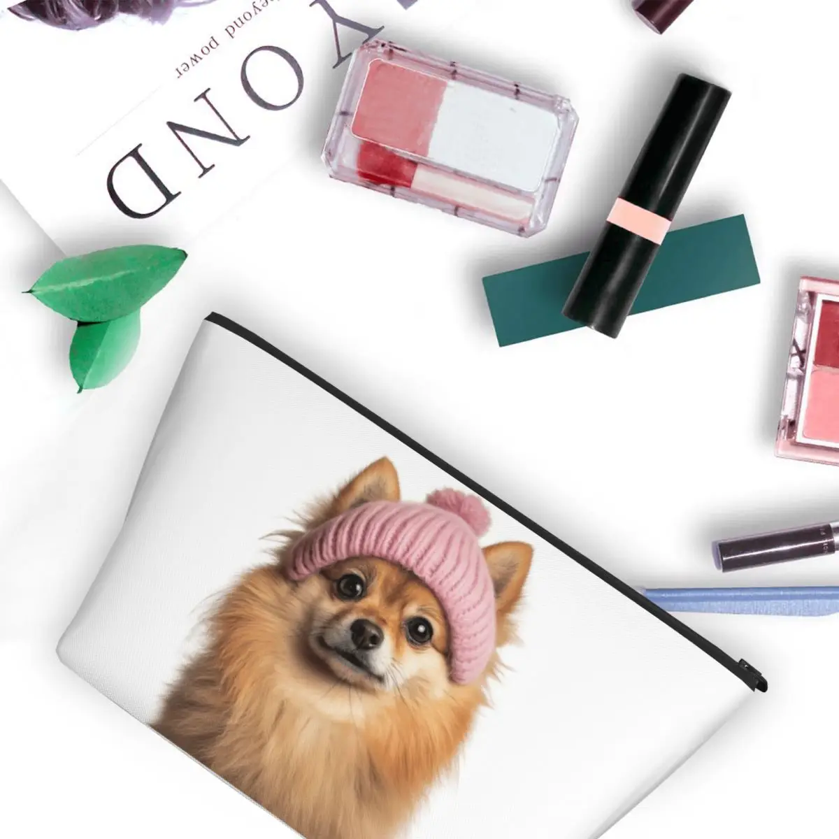 aconchegante-cao-pomeranian-vestindo-chapeu-de-inverno-rosa-feminino-sacos-cosmeticos-viagem-organizador-de-maquiagem-bolsa-de-armazenamento-de-higiene-pessoal-dopp-kit-caso