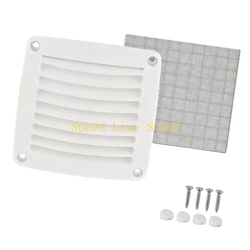 547C Side Ventilation Grille ABS Louvered Vent Cover With Removable Insect Net Suitable For RVs Trailers And Cabins