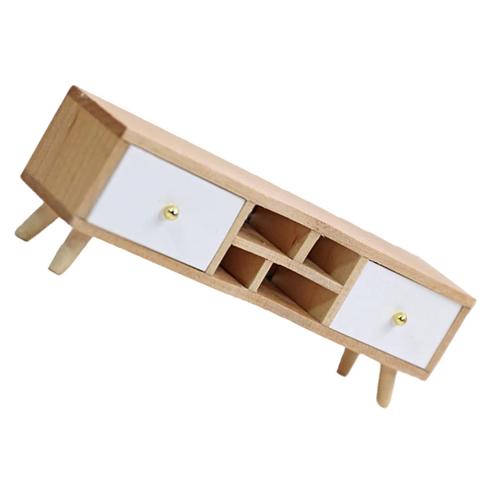 

Furniture Miniatures Cabinet Crafts House Model Kitchen Cabinets Wooden Storage Holder Child Home Accessories