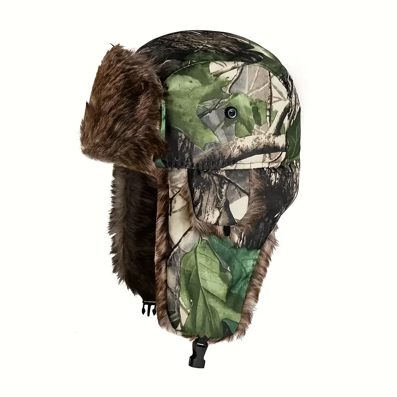 Winter Camouflage Hunter Hut Gehörschutz Warme Outdoor Bergsteigen Jagd Wandern Gehörschutz Warme Mütze – Detail 4