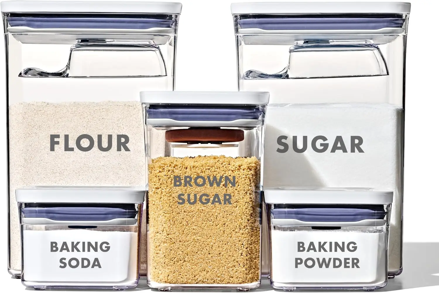 

8-Piece Baking Container Set with Scoops and Brown Sugar Saver for Fresh Ingredients
