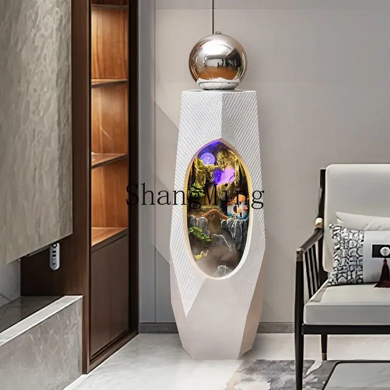 

CL Luxury Simple Water Ball Ornament Feng Shui Wheel Floor Vase Aromatherapy Circulating Water Flow