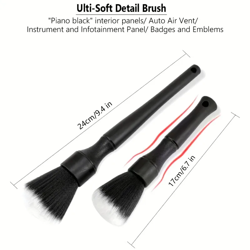 Ultra-Soft Car Detailing Brush, Car Interior Cleaning Brush, Car Dust Removal Brush, Crevice Brush