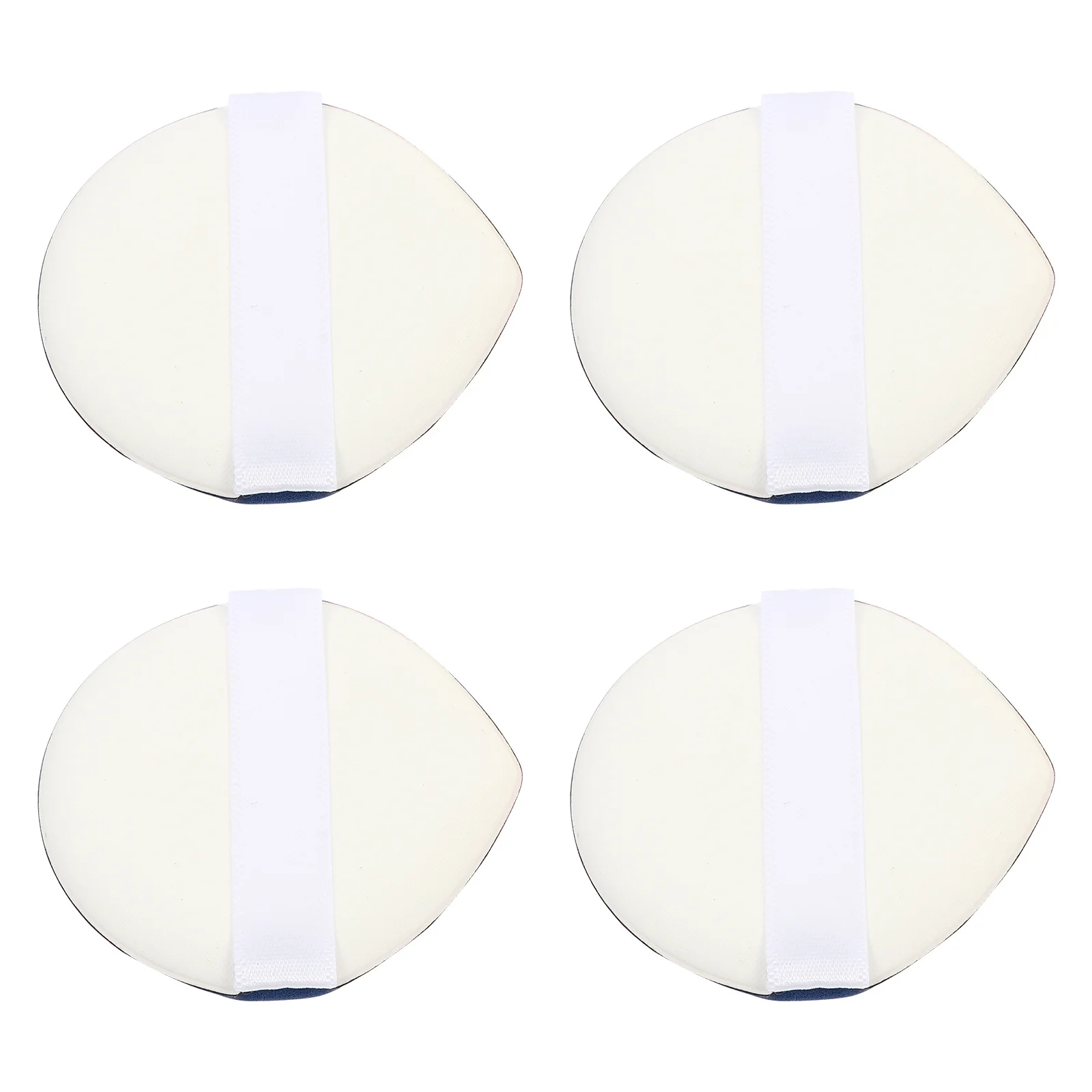 4Pcs Heart Shape Powder Puff Soft Skin Friendly Makeup Applicator Ribbon Handle for Foundation Cream Concealer Blusher Loose