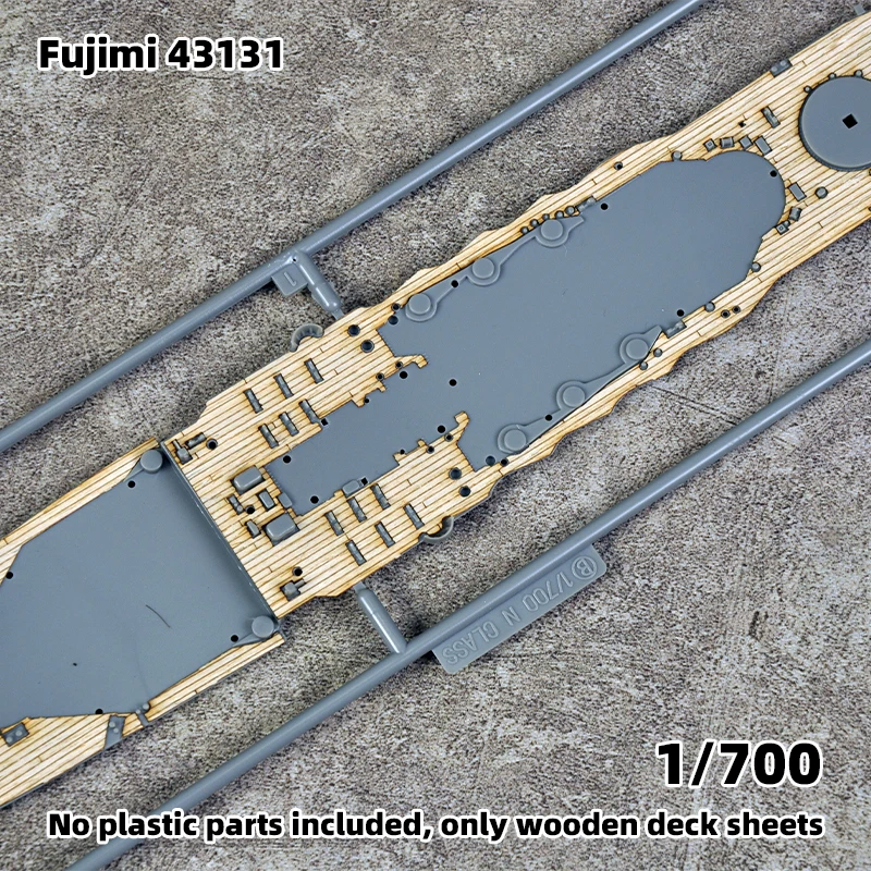 Modell-Upgrade-Teile: Lasergeschnittene Holzdeckplatte mit selbstklebender Ankerkette für 42148 43131 Fujimi IJN Nagato 1/700 – Detail 4