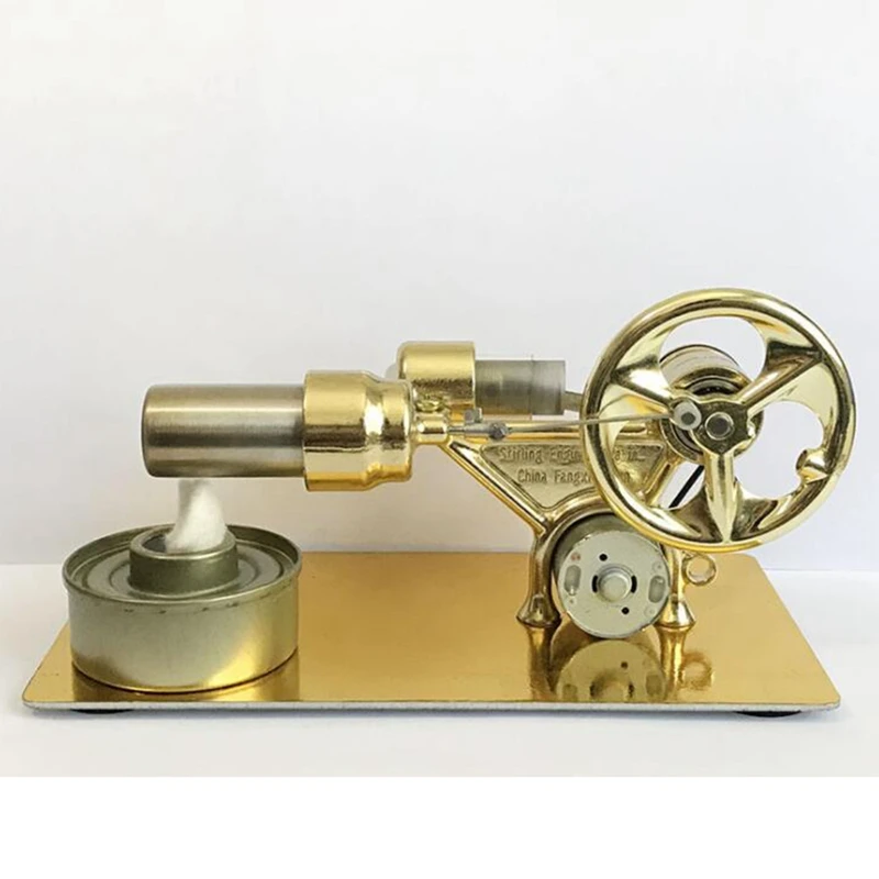 Mini Hot Air Stirling Engine Motor Model Stream Power physical Experiment Model Educational Science Toy Gift For Children